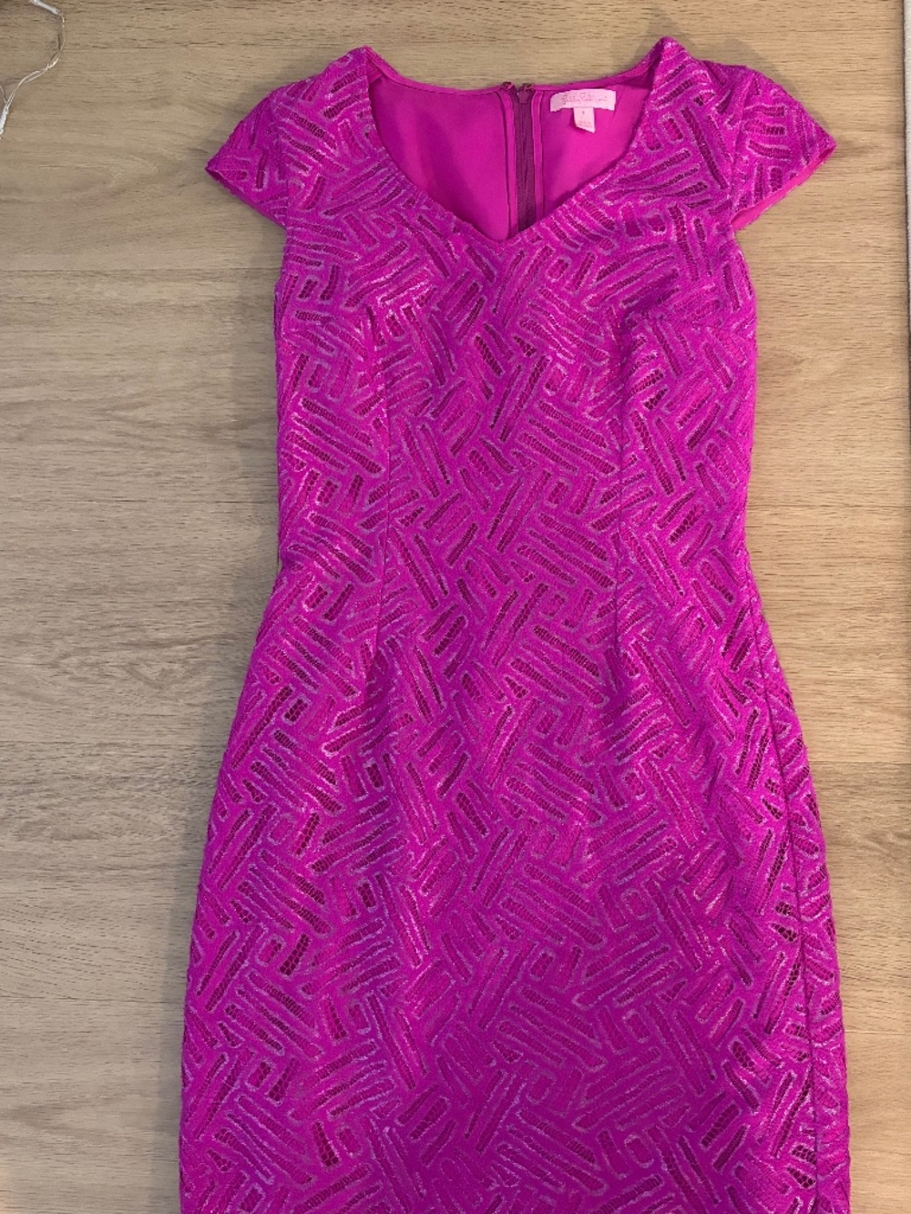 Lilly Pulitzer Selassie Metallic Pink Cocktail Dress- Size 0